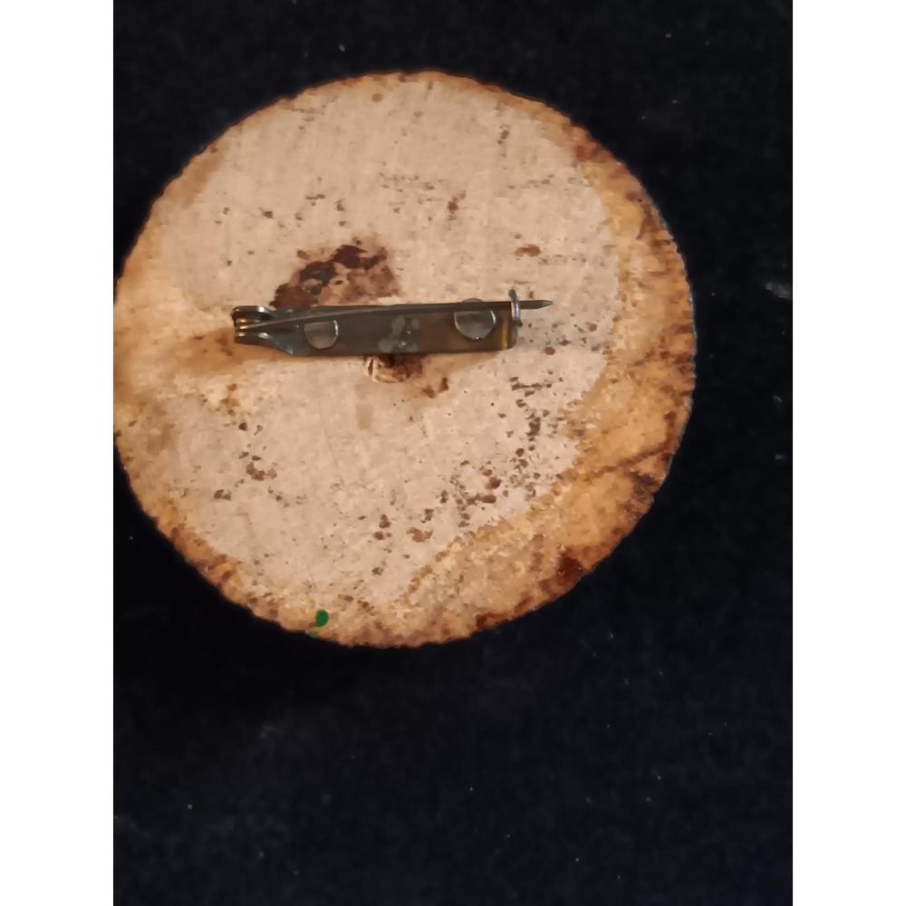 Hand Crafted Wooden Brooch Vintage Zakopane Poland Artisan Wood  Brooch - Picture 4 of 4
